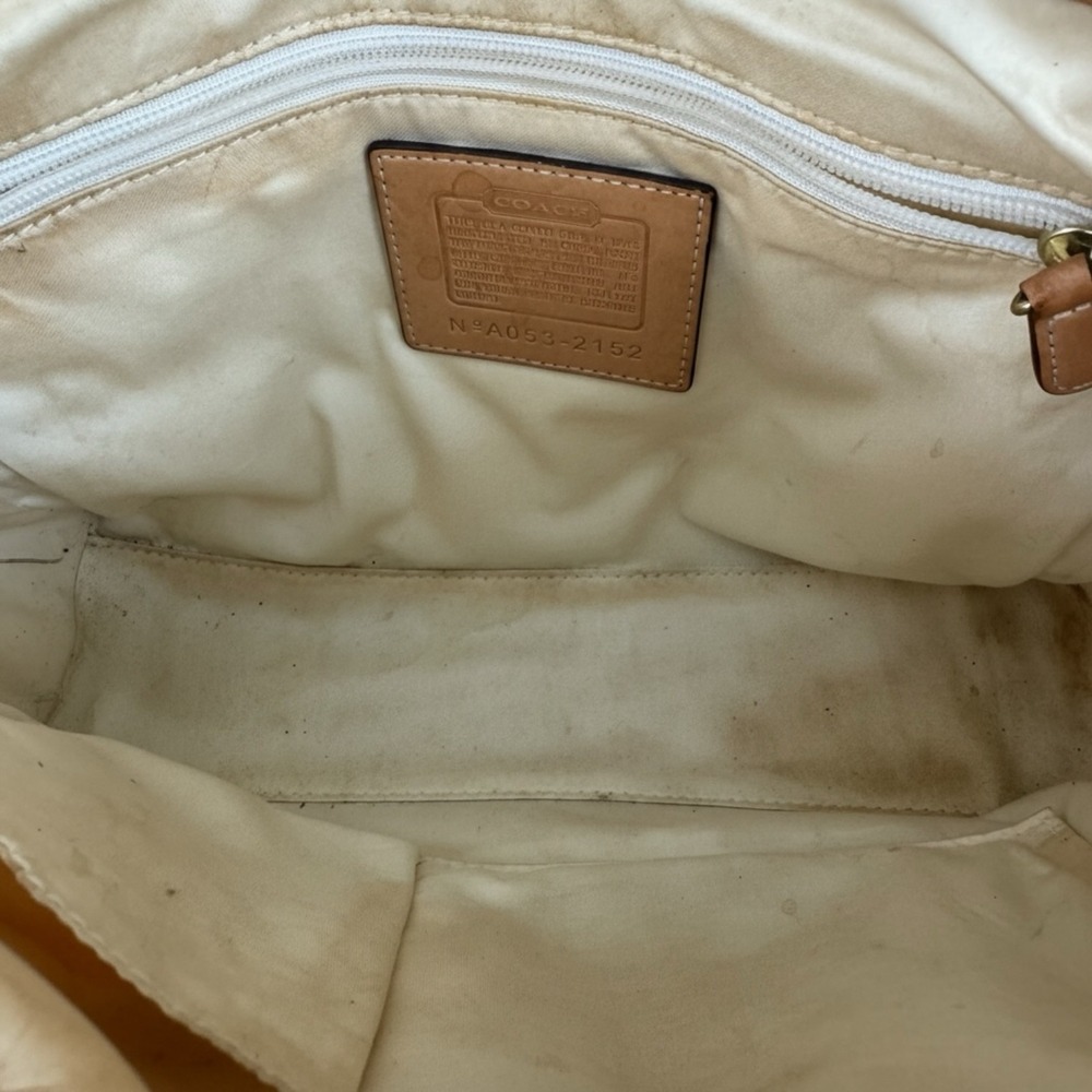 Coach Medium Shoulder Tote Multi Color Y2K Signature Logo Leather Trim C053-2152 - Picture 3 of 8